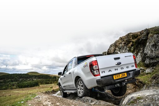 Ford Ranger Wildtrak off-road in Wales