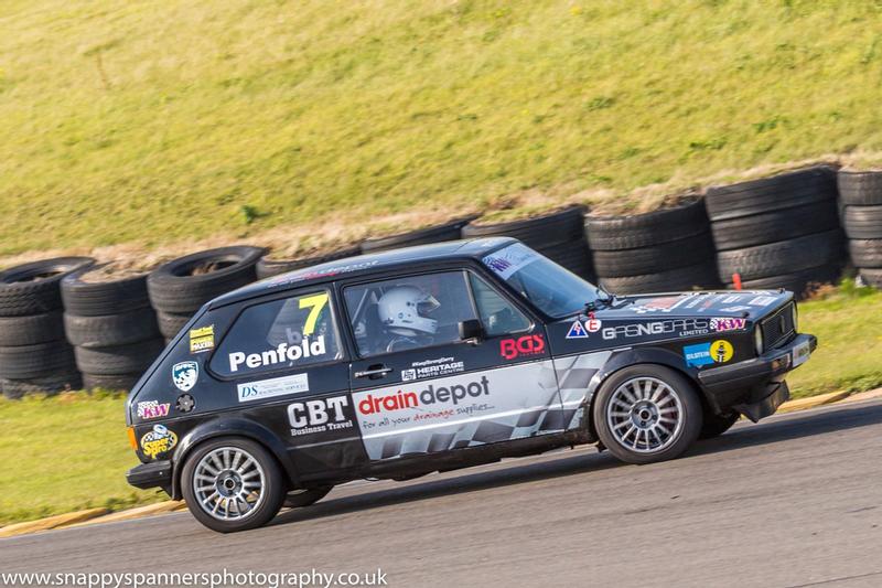 Nick Penfold and his winning MK1 Golf GTi race car (complete with SuperPro bushes)