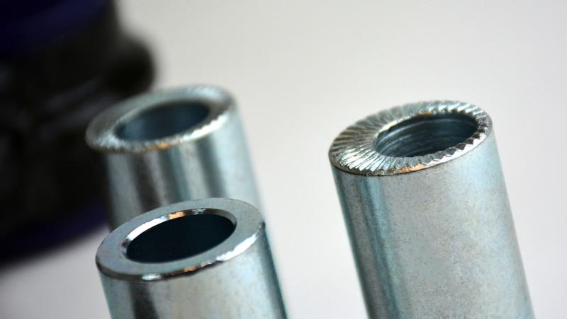 Two caster correction tubes and a standard alignment tube