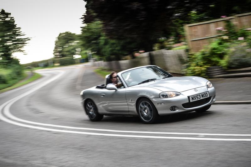 Mazda MX-5 Cornering Hard with SuperPro Anti-Roll Bars