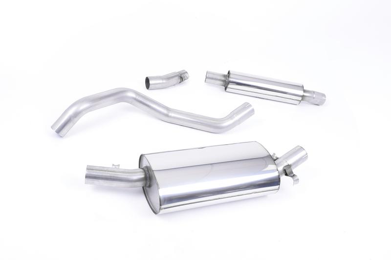 Milltek VW Golf GTI Mk1 - Resonated (Quieter) Downpipe-Back Exhaust System with Polished Tip photo