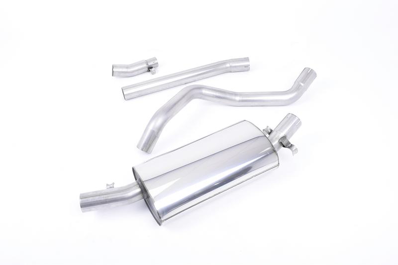 Milltek VW Golf GTI Mk1 - Non-Resonated (Louder) Downpipe-Back Exhaust System with Polished Tip photo