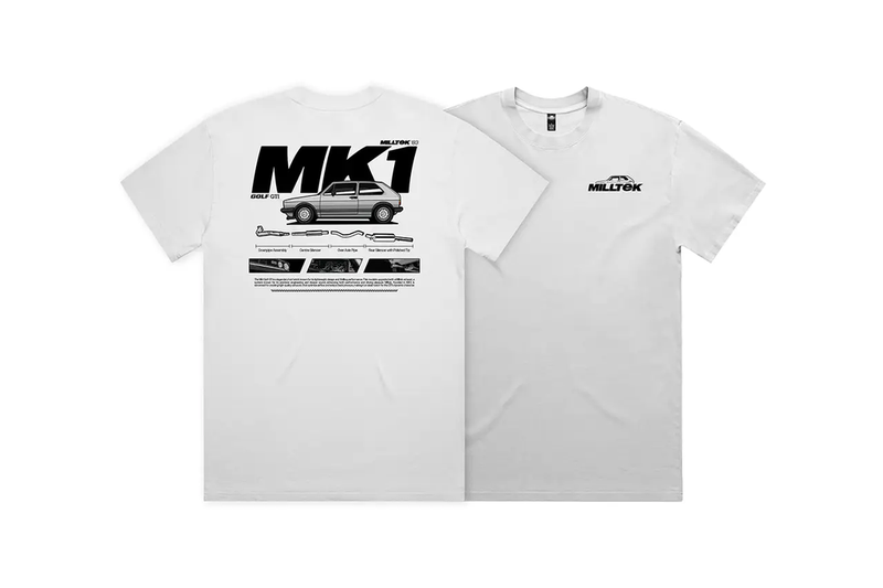 Milltek Milltek Tee White (VW Golf Mk1 ) - Medium photo