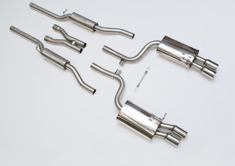 Milltek Audi S4 B7 - Resonated (Quieter) Cat-Back Exhaust System with Polished Trims photo