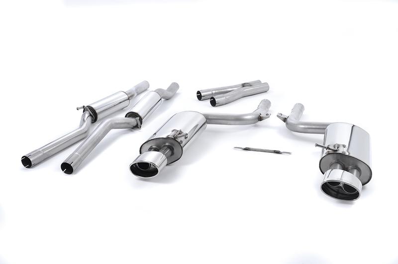Milltek Audi RS4 B7 - Non-Valved & Resonated Cat-Back Exhaust System with Polished Oval Trims photo
