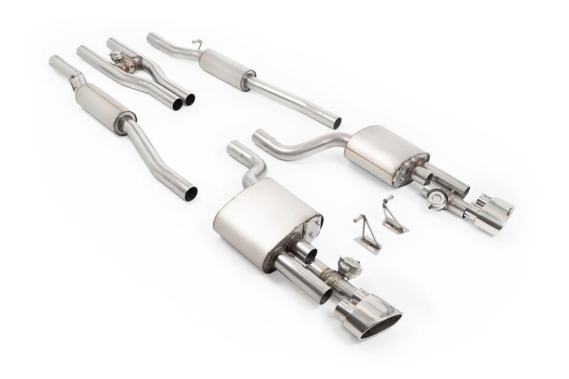 Milltek Audi RS4 B7 - V2 Valved Cat-Back with Active H Pipe and Polished Ovals photo
