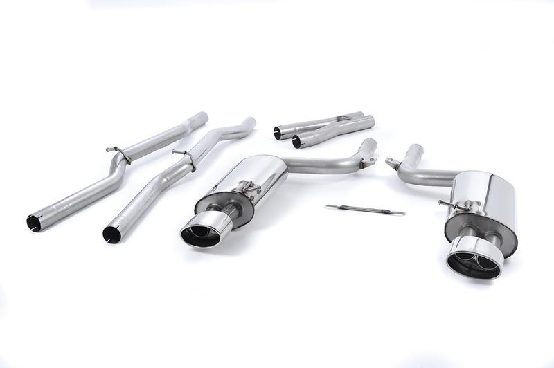Milltek Audi RS4 B7 - Non-Valved Non-Resonated Cat-Back Exhaust System with Polished Oval Trims photo