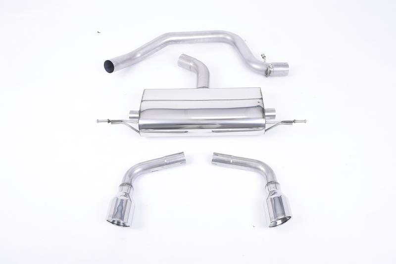 Milltek Audi TT MK2 2.0 2WD - Cat-Back Exhaust System with Dual Polished 100mm JET Trims (For 3.2 V6 Valance) photo