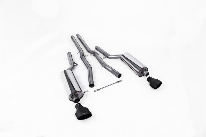 Milltek Audi RS6 C5 - Non-Resonated (Louder) Cat-Back Exhaust System with Cerakote Black Trims photo