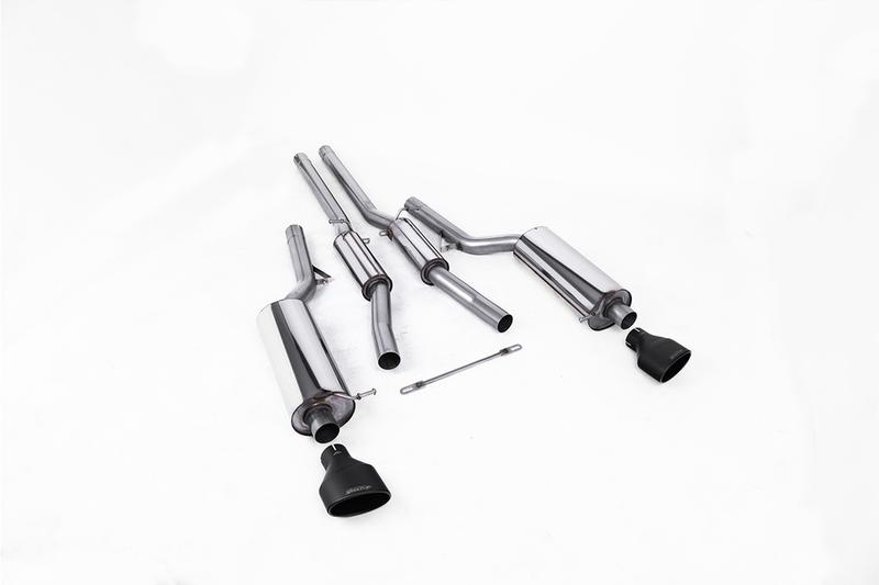 Milltek Audi RS6 C5 - Resonated (Quieter) Cat-Back Exhaust System with Cerakote Black Trims photo