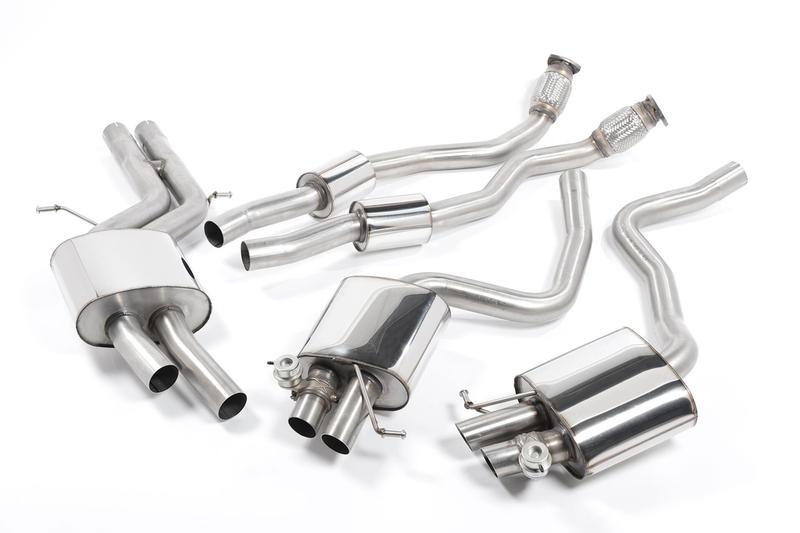 Milltek Audi RS5 B8 Coupe - Resonated (Quieter) Cat-Back Exhaust System - Uses OE Trims photo