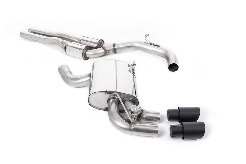 Milltek Audi RS3 8P Sportback S Tronic - Cat-Back Exhaust System with Cerakote Black Trims photo