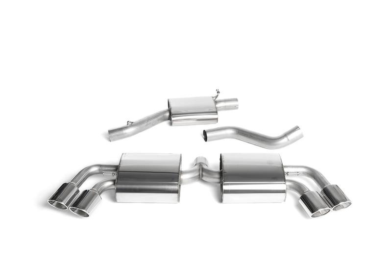 Milltek Audi TTS MK2 Quattro - Resonated (Quieter) Cat-Back Exhaust System with Quad Polished Trims photo