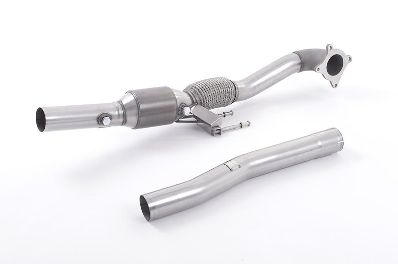 Milltek Stainless Steel Cast Large Bore Downpipe with Hi-Flow Sports Catalyst (For Milltek Race Cat-Back) (VW) photo