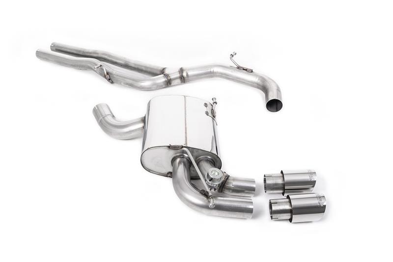 Milltek Audi RS3 8P Sportback S Tronic - Non-Resonated (Louder) Cat-Back Exhaust System with Polished Trims photo