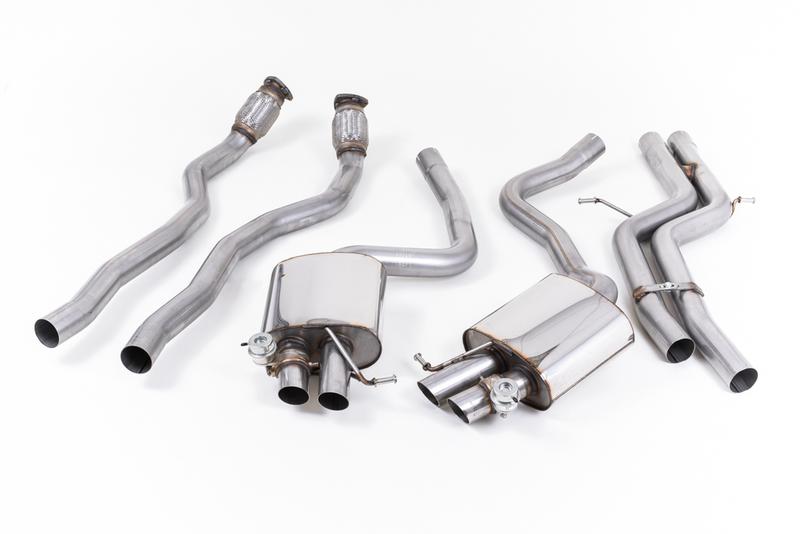 Milltek Audi RS5 B8 Coupe - Non-Resonated (Louder) Cat-Back Exhaust System (U.S Spec)  - Uses OE Trims photo