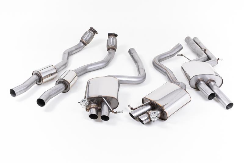 Milltek Audi RS4 B8 Avant - Resonated Cat-Back Exhaust System - Uses OE Trims photo