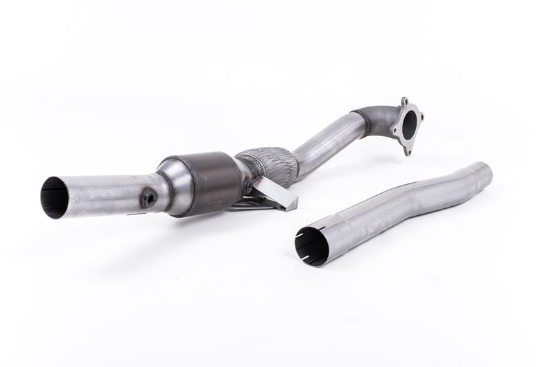 Milltek Audi TT MK2 2.0 2WD - Stainless Steel Cast Large Bore Downpipe with Hi-Flow Sports Catalyst (For Milltek Race Cat-Back) photo