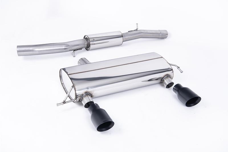 Milltek Audi TT MK1 225 Quattro - Resonated (Quieter) Cat-Back Race Exhaust System with Black Velvet Trims (For the 225 Model Only) photo