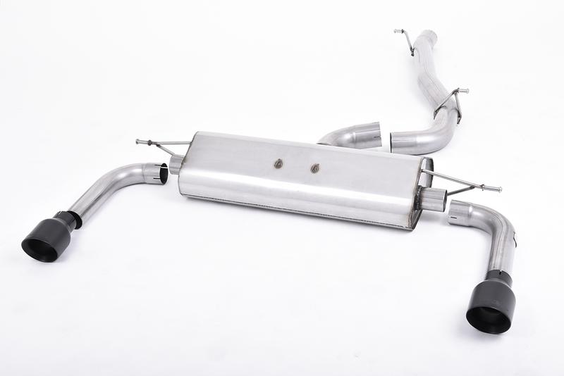 Milltek Audi A3 2.0 TFSI 8V (US only) - Non-Resonated (Louder) Cat-Back Exhaust System with Cerakote Black Trims photo