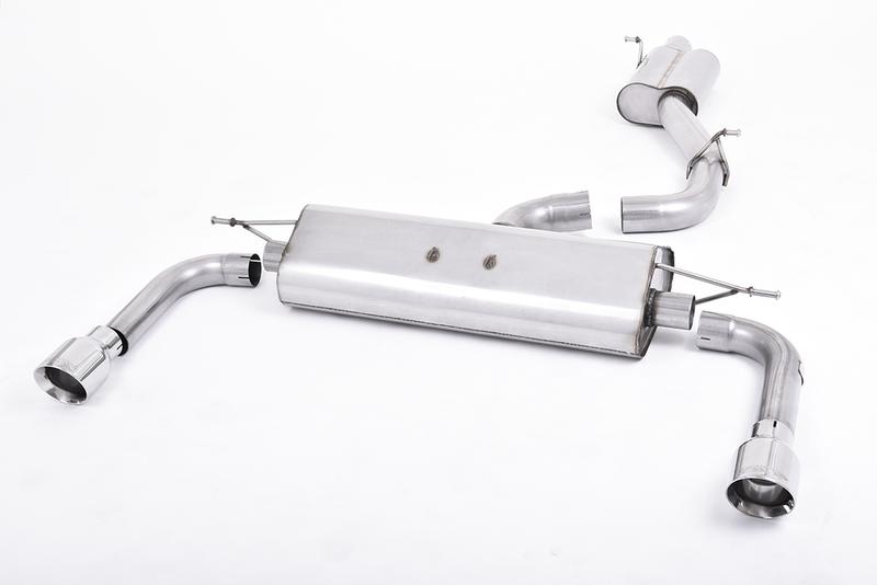 Milltek Audi A3 2.0 TFSI 8V (US only) - Resonated (Quieter) Cat-Back Exhaust System with Polished Trims photo