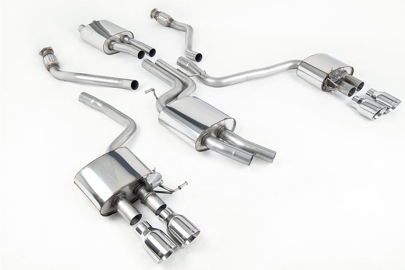 Milltek Audi SQ5 Supercharged - Cat-Back Exhaust System with Quad Polished Trims photo