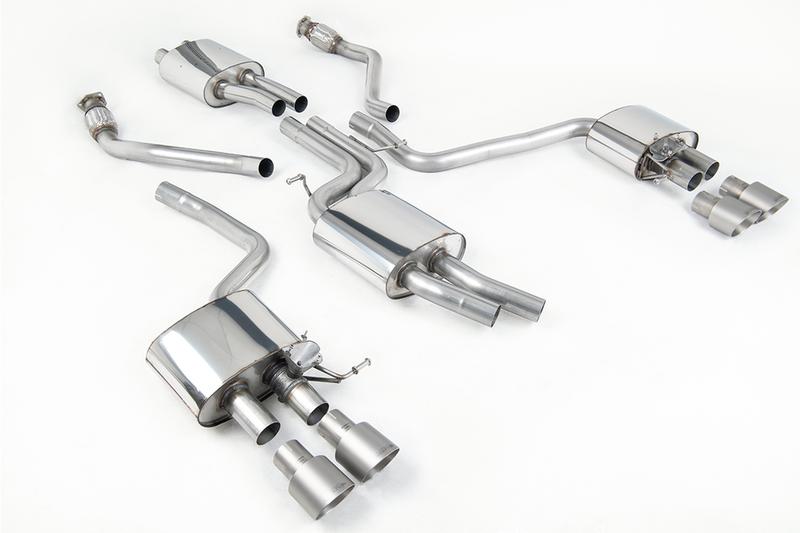 Milltek Audi SQ5 Supercharged - Cat-Back Exhaust System with Quad Titanium Trims photo