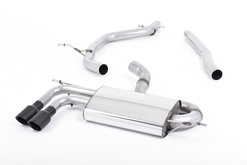 Milltek Audi A3/VW Golf GTD/Scirocco GT - TDI 2.0 170PS - DPF-Back Exhaust System with Cerakote Black Trims photo