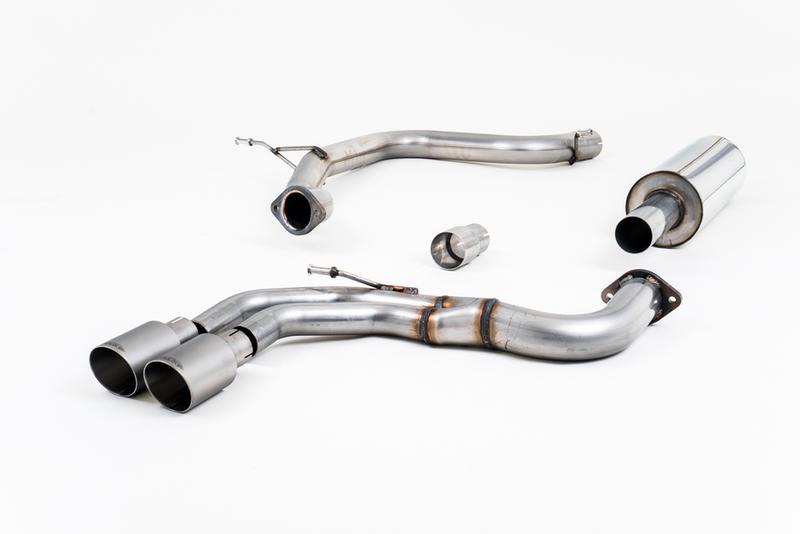 Milltek Audi A3 2.0 TDI MQB - Resonated (Quieter) Cat-Back Exhaust System with Titanium Trims photo