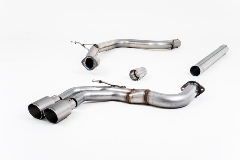 Milltek Audi A3 2.0 TDI MQB - Non-Resonated (Louder) Cat-Back Exhaust System with Titanium Trims photo