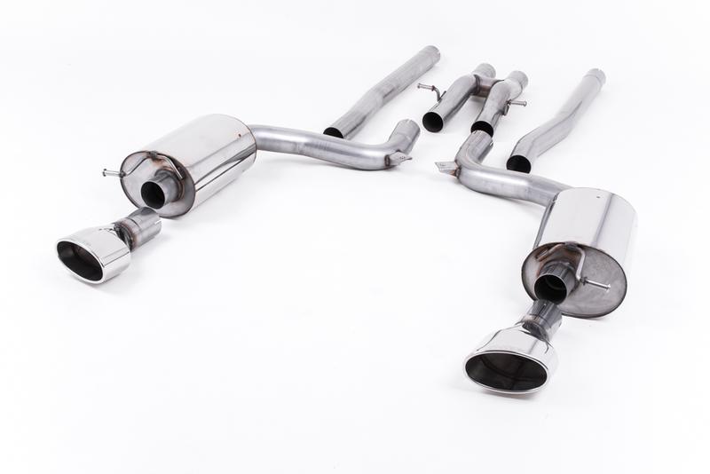 Milltek Audi RS6 C6 - Non-Resonated (Louder) Cat-Back Exhaust System with Polished Dual-Oval Trims photo