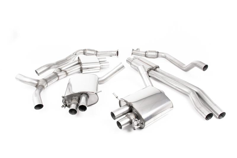 Milltek Audi RS4 B9 Avant - Resonated Cat-Back Exhaust System with Titanium Oval Trims photo