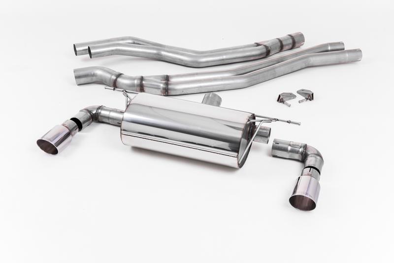 Milltek Resonated (Quieter) Cat-Back Exhaust System with Polished GT-90 Trims photo