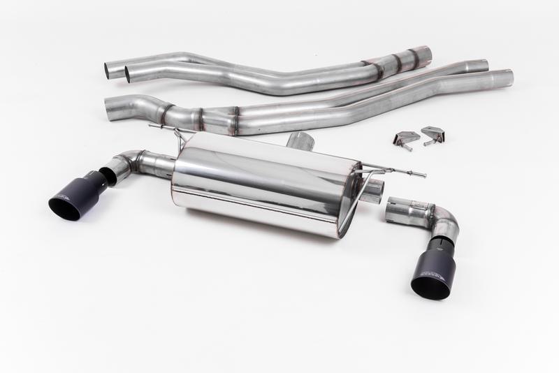 Milltek Resonated (Quieter) Cat-Back Exhaust System with Cerakote Black GT-90 Trims photo