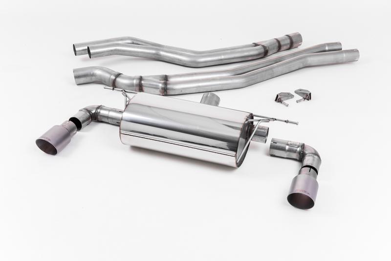 Milltek Resonated (Quieter) Cat-Back Exhaust System with Titanium GT-90 Trims photo