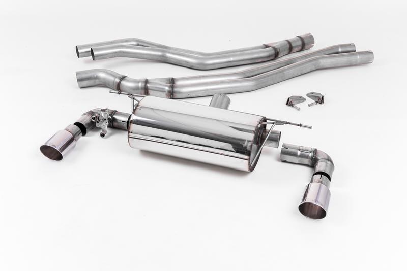 Milltek Non-Resonated (Louder) Race Cat-Back Exhaust System with Polished GT-90 Trims photo