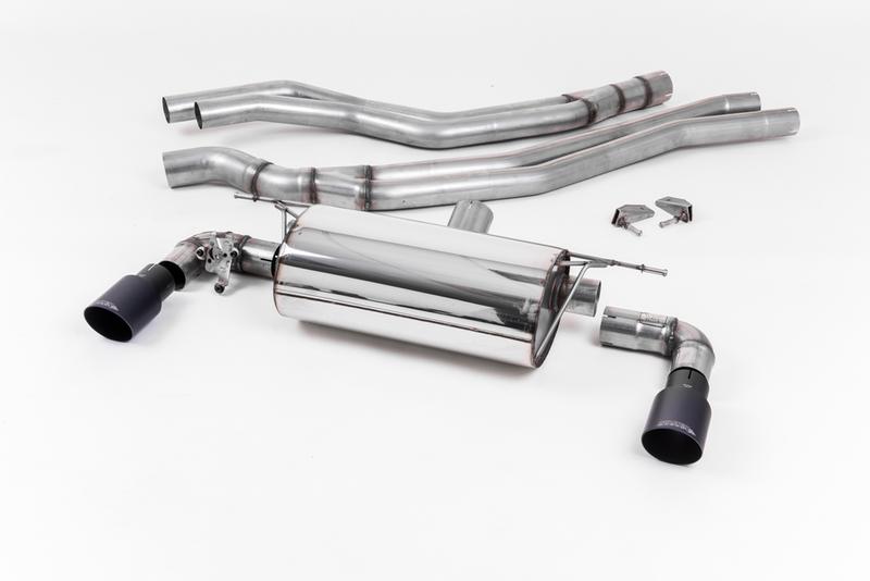 Milltek Non-Resonated (Louder) Race Cat-Back Exhaust System with Cerakote Black GT-90 Trims photo