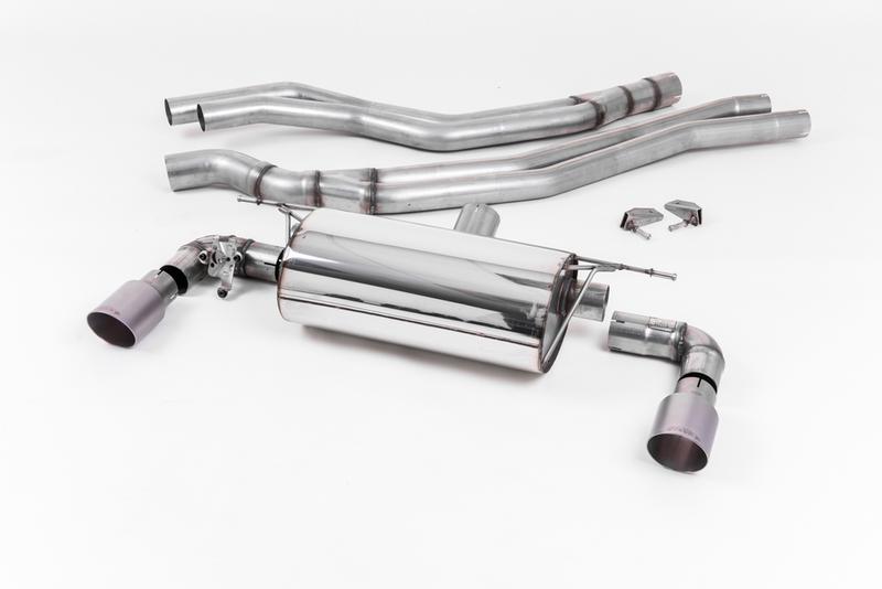 Milltek Non-Resonated (Louder) Race Cat-Back Exhaust System with Titanium GT-90 Trims photo