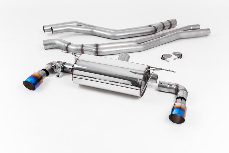 Milltek Non-Resonated (Louder) Race Cat-Back Exhaust System with Burnt Titanium GT-90 Trims photo