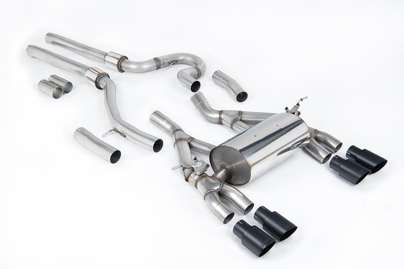 Milltek BMW F80 M3/F82 M4 - Equal Length (Loudest) Cat-Back Exhaust System with Cerakote Black Trims photo