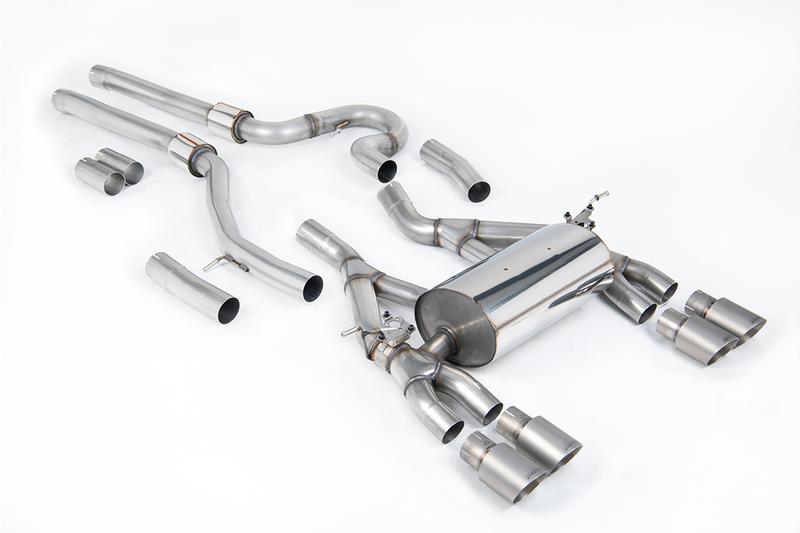 Milltek BMW F80 M3/F82 M4 - Equal Length (Loudest) Cat-Back Exhaust System with Titanium Trims photo