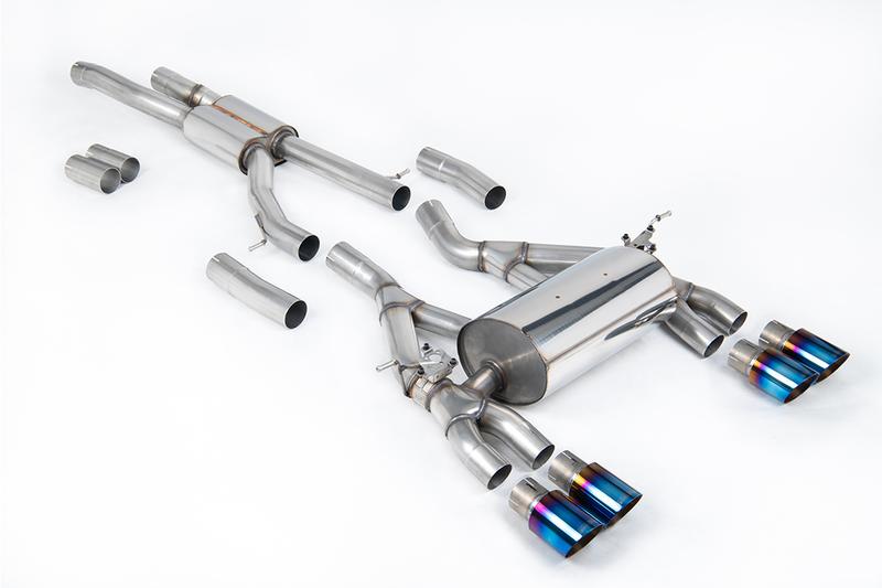 Milltek BMW F80 M3/F82 M4 - Equal Length Cat-Back Exhaust System with Burnt Titanium Trims photo