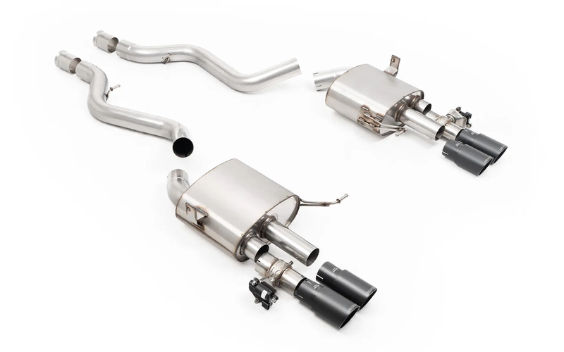 Milltek BMW E90/E92 M3 - V2 Valved System with Cerakote Black Tips photo