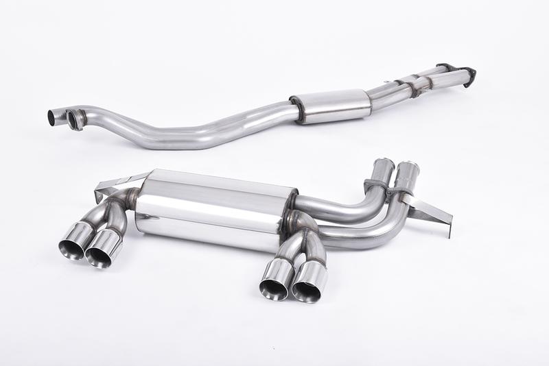 Milltek BMW E46 M3/M3 CSL - Cat-Back Exhaust System with Quad Polished Trims photo