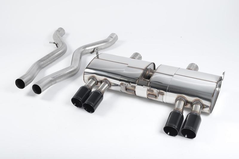 Milltek BMW E90/E92 M3 - Cat-Back Exhaust System with Quad Ceramic Black Trims photo