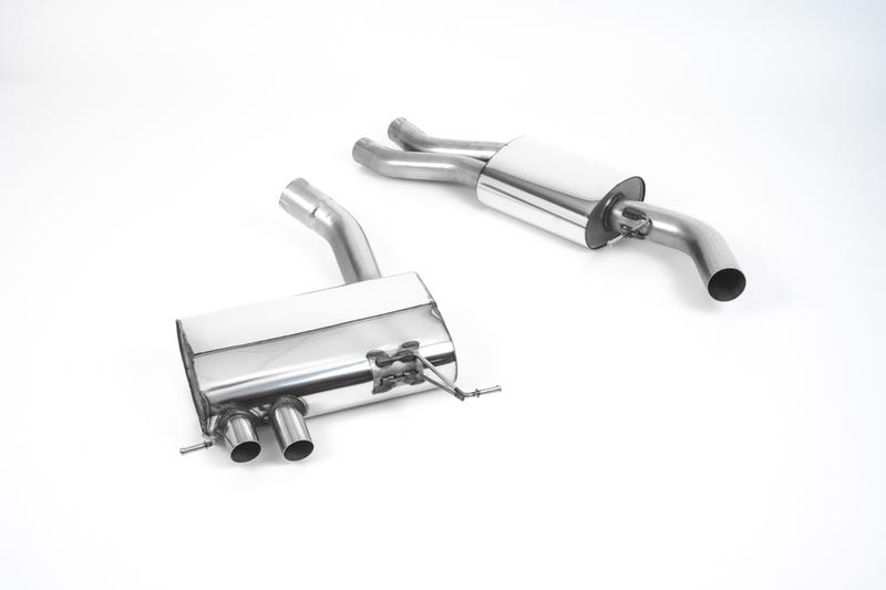Milltek Secondary Cat-Back Exhaust System with Ceramic Black GT80 Trims photo