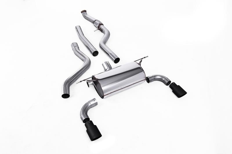 Milltek Cat-Back Exhaust System with Road Rear Silencer & Ceramic Black Tips photo