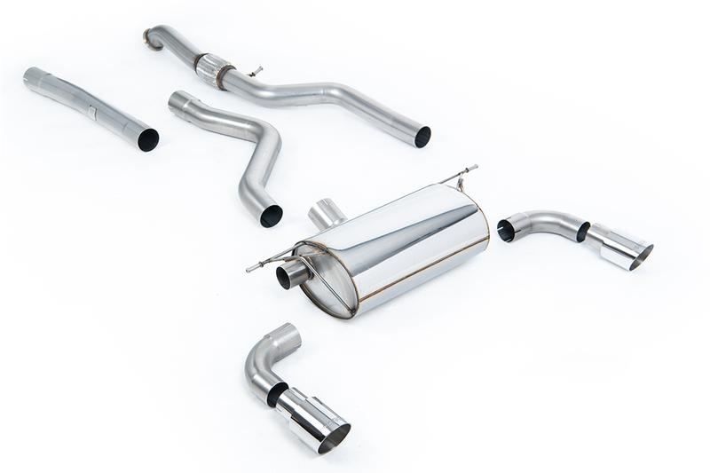 Milltek Cat-Back Exhaust System with Race Rear Silencer & Polished Tips photo