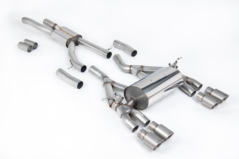 Milltek BMW F80 M3/F82 M4 - Race (Loudest) Cat-Back Exhaust System with Titanium Trims photo