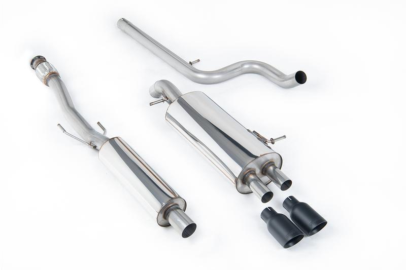 Milltek Citroen DS3 1.6 - Resonated (Quieter) Cat-Back Exhaust System With Cerakote Black Trims photo